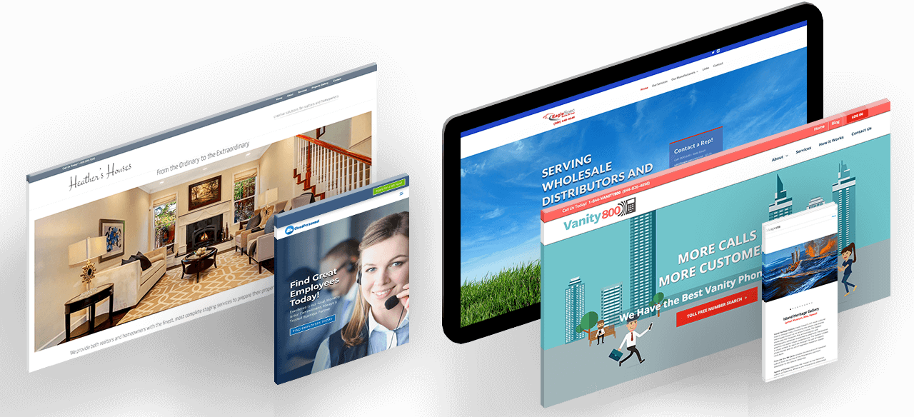 Responsive web design mockup